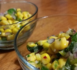 Sweet and Spicy corn salsa